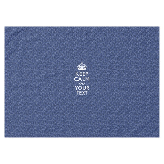 Nappe Camo Bleu Marine Conserve Le Calme Et Votre Texte (Devant (Horizontal))