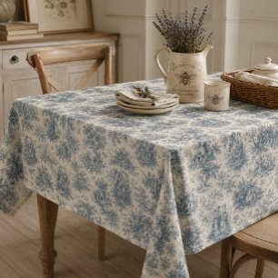 Nappe Campagne française romantique Toile en bleu poussi