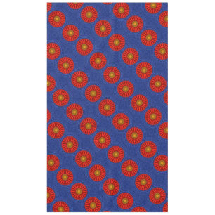 Nappe Canard sur fond bleu avec kaléidoscope rouge