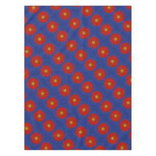 Nappe Canard sur fond bleu avec kaléidoscope rouge