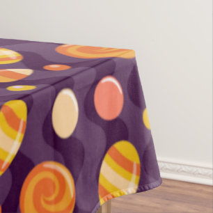 Nappe Canettes de maïs d'Halloween sur violet