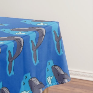 Nappe Caricature de baleine mignonne et de baleine de ve