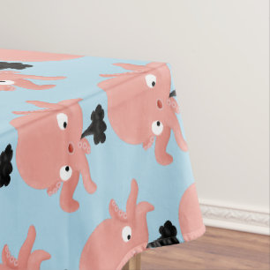 Nappe Caricature de bébé pieuvre rose mignonne humour