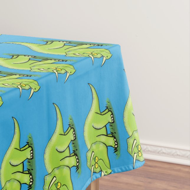 Nappe Caricature de dinosaure de triceratops vert mignon (In Situ)