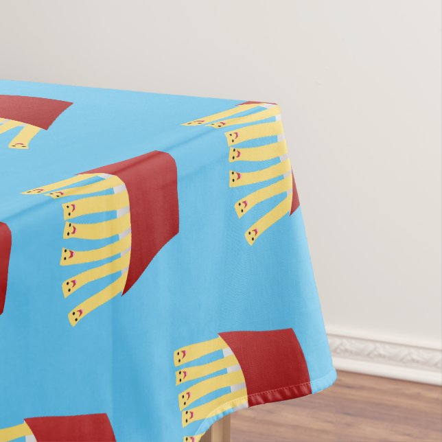 Nappe Caricature de frites Cute kawaii fast food (In Situ)