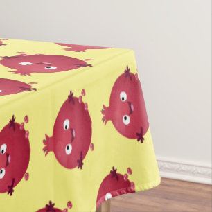 Nappe Caricature de fruits à la grenade joyeux