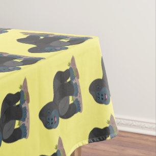 Nappe Caricature de gros gorilles joyeux