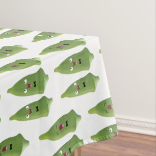 Nappe Caricature de légumes de l'okra chantante mignonne