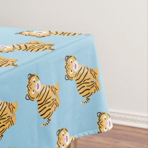 Nappe Caricature de petit tigre joyeux
