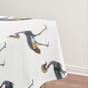 Nappe Caricature d'oiseau de grue couronné gris