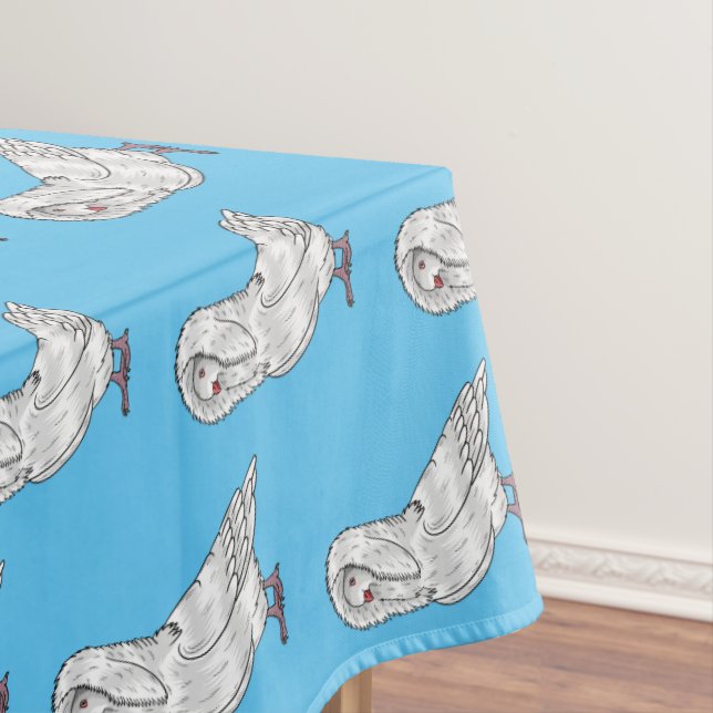 Nappe Caricature d'oiseau pigeon Jacobin (In Situ)