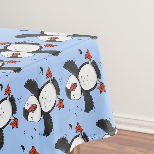 Nappe Caricature en bleu bouffin joyeux (In Situ)