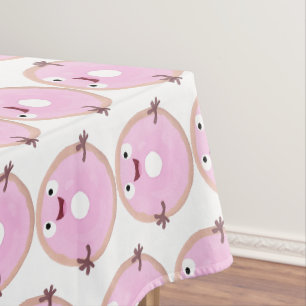 Nappe Caricature joli beignet rose vitré