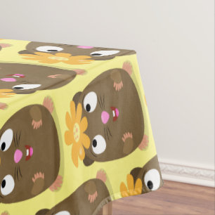 Nappe Caricature joyeuse de cobaye mignonne