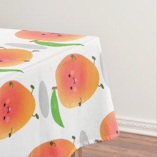 Nappe Caricature mignonne de mangue joyeuse