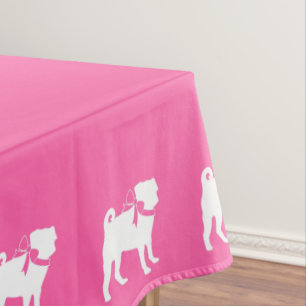 Nappe Carlin chien Baby shower fille rose avec la mâchoi