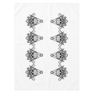 Nappe Carré et boussole avec crâne d'entrée