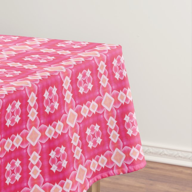 Nappe Carré rose abstraite florale bébé motif (In Situ)