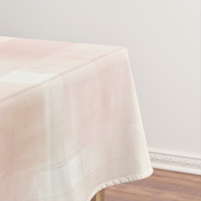 Nappe Carreaux de crème rose pêche joli (In Situ)