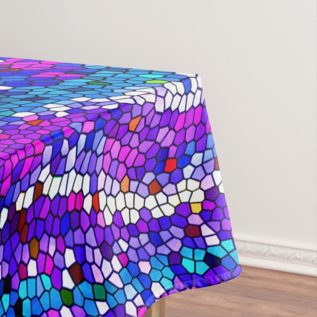 Nappe Carreaux de mosaïque Motif bleu violet rose (In Situ)