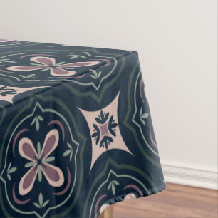 Nappe Carreaux Géométriques Floraux Terreux