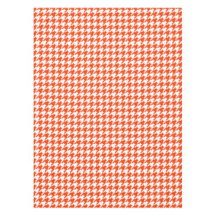 Nappe Carreaux Pied-de-Poule Orange et Blanc