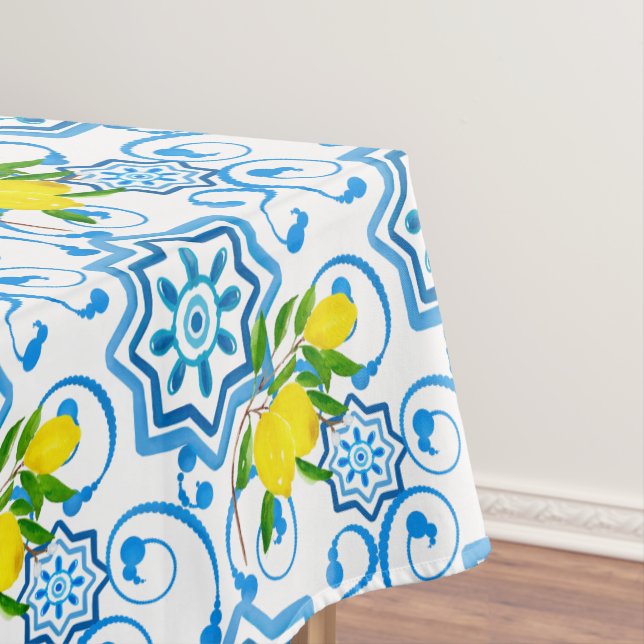 Nappe Carrelage méditerranéen, majolica, style sicilien  (In Situ)