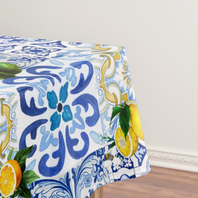 Nappe Carrelage méditerranéen, majolica, style sicilien  (In Situ)