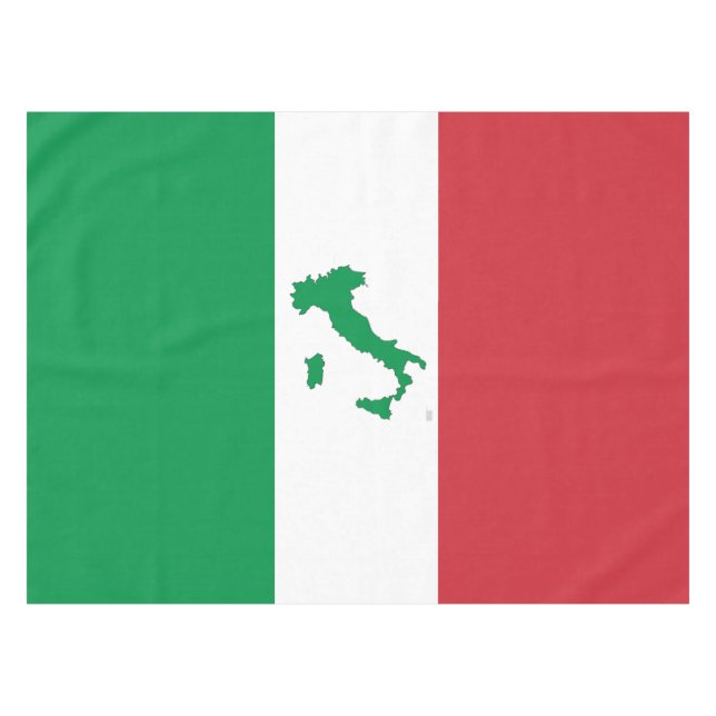 Nappe Carte de l'Italie - drapeau italien (Devant (Horizontal))