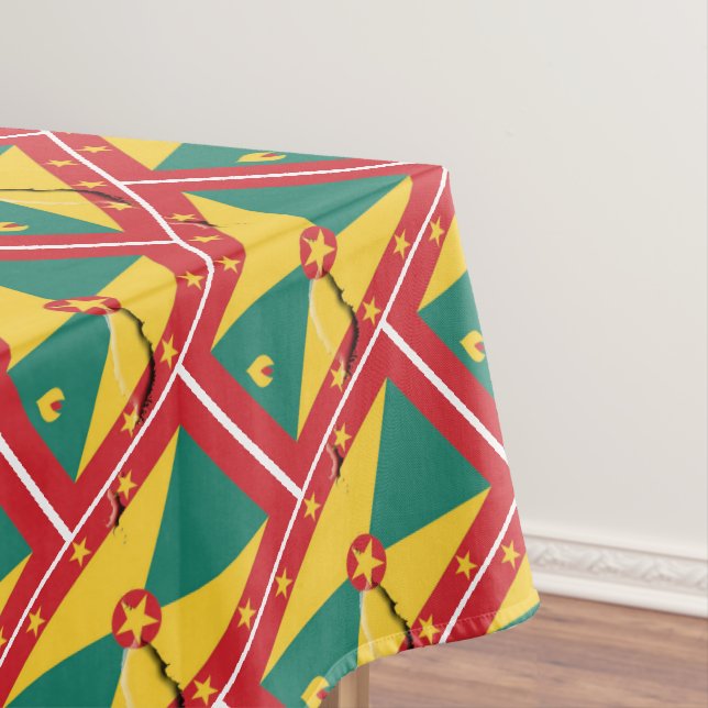 Nappe CARTE DRAPEAU GRENADA Patriotique élégant (In Situ)