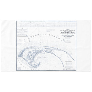 Nappe Carte du Cap de Provincetown Vintage