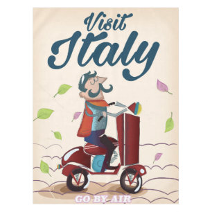Nappe Carte postale de voyage Italie dessin animé vintag