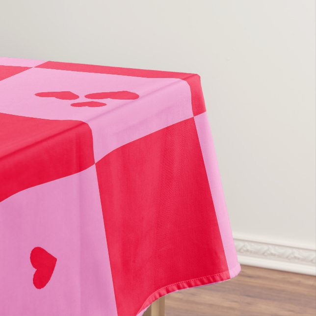 Nappe Cartes Grille rose et rouge (In Situ)
