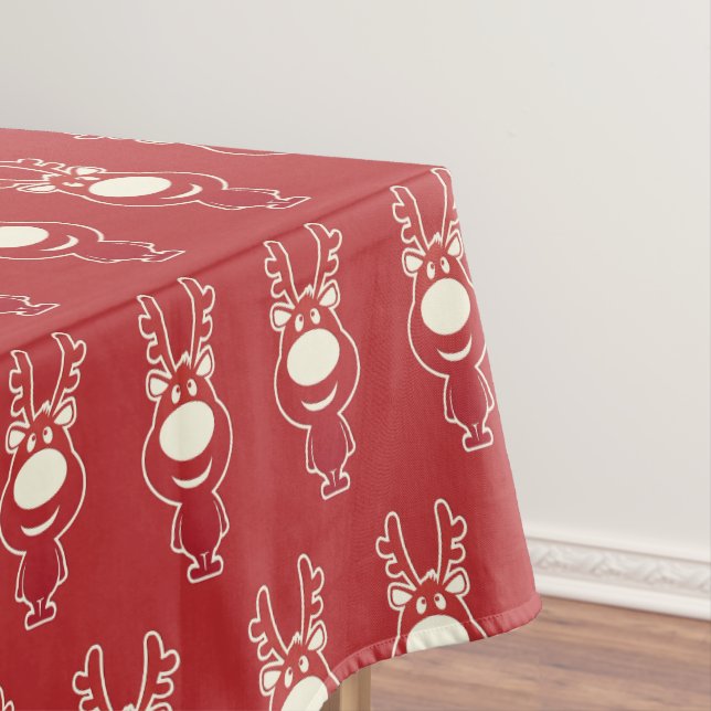 Nappe Cartoon Rudolph Motif rouge (In Situ)
