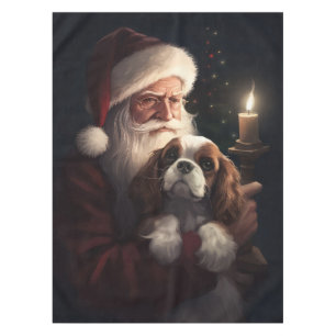 Nappe Cavalier King avec le Père Noël Festif Noël