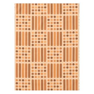 Nappe Cercles modernes du milieu du siècle Lignes orange