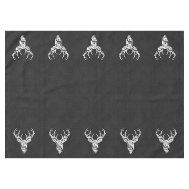Nappe Cerf à queue blanche en argent sur impression en f (Devant (Horizontal))