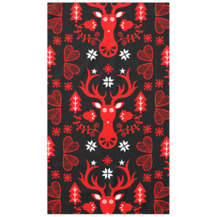 Nappe Cerf de Noël rouge scandinave