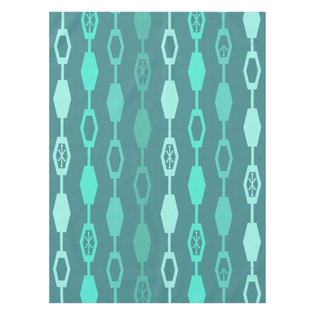 Nappe Chaînes modernes du milieu du siècle Turquoise (Devant)