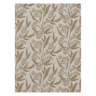 Nappe Champ floral ethnique bohème sable