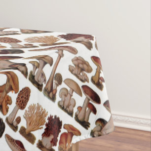 Nappe champêtre végétarien vintage champignon boisé