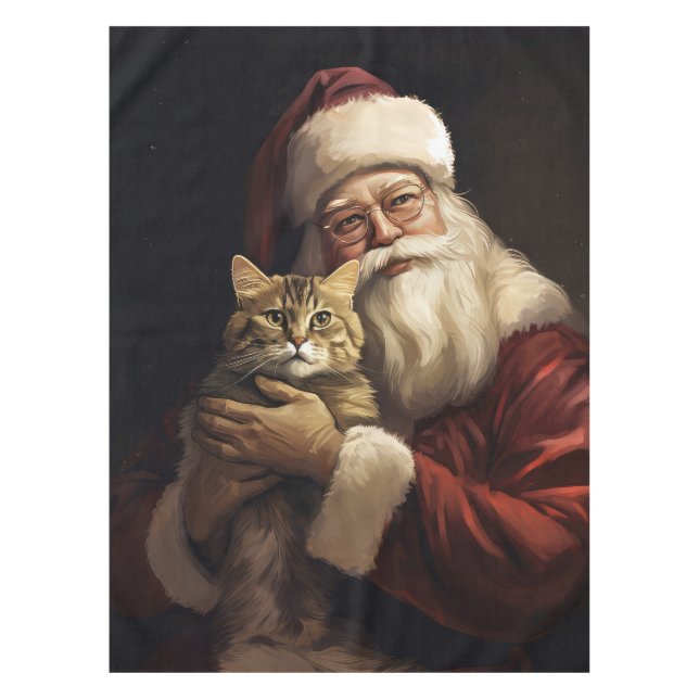 Nappe Chat du Bengale avec Noël du Père Noël (Devant)
