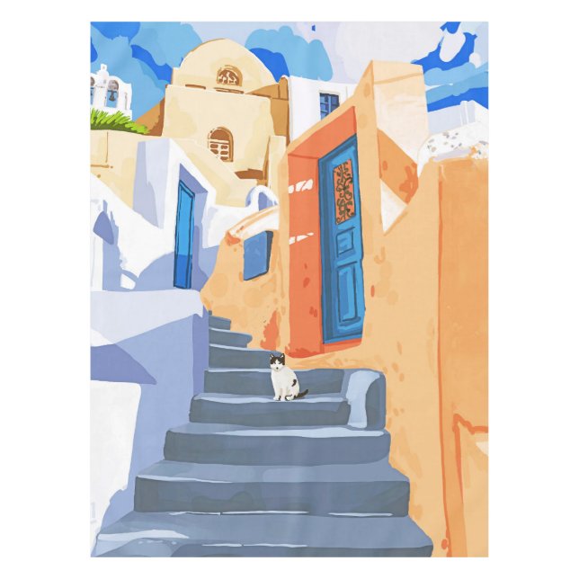 Nappe Chat en Grèce, Architecture Tropical Exotic Travel (Devant)