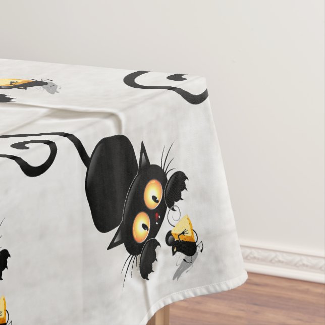 Nappe Chat et souris avec des personnages de dessin amus (In Situ)