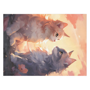 Nappe Chat Love Romance Aquarelle Whispers