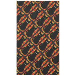 Nappe Chat noir, Feuilles d'automne motif, Halloween amu