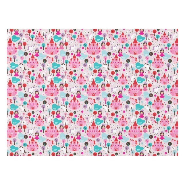 Nappe château et licorne de princesse d'enfants (Devant (Horizontal))