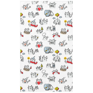 Nappe Chats amusants, lait et magie.