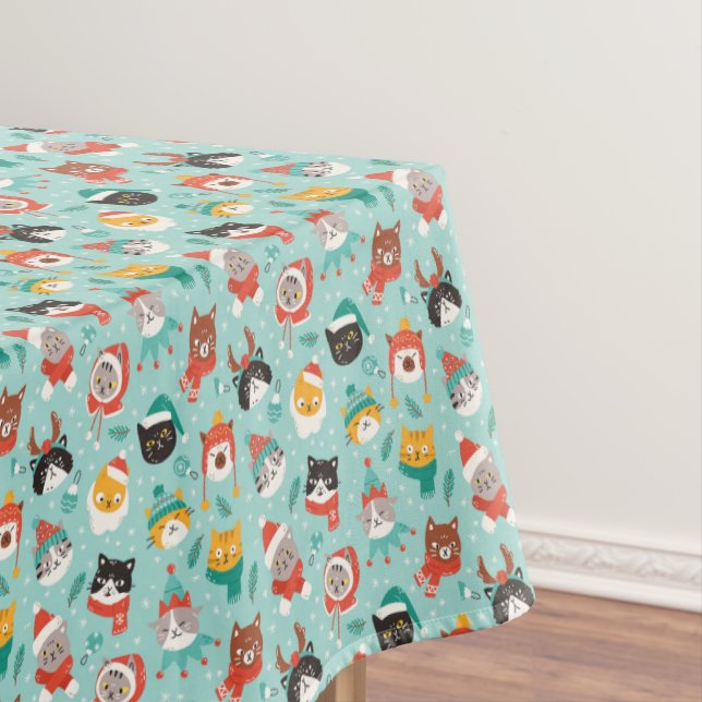 Nappe Chats de Noël en Chandails de vacances Motif (In Situ)