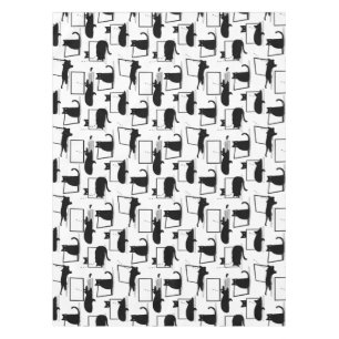 Nappe Chats noirs assis sur des ordinateurs portables Mo